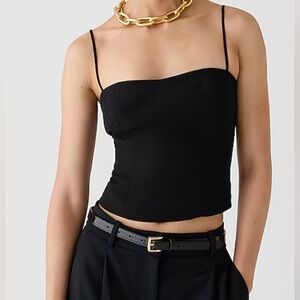 JCrew Sweetheart bustier top in drapey crepe
